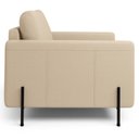 Ver imagem 2 de Poltrona Decorativa para Sala Living Pés Industrial Domani L06 Couro Nude - Lyam Decor