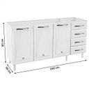 Ver imagem 4 de Balcão de Cozinha em Aço Star New 3 Portas 4 Gavetas Branco - Telasul