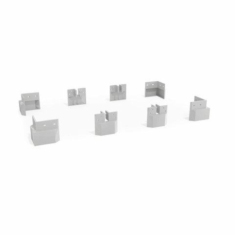 Conjunto 8 Pés para Guarda Roupa 9cm B110 Kappesberg - Branco