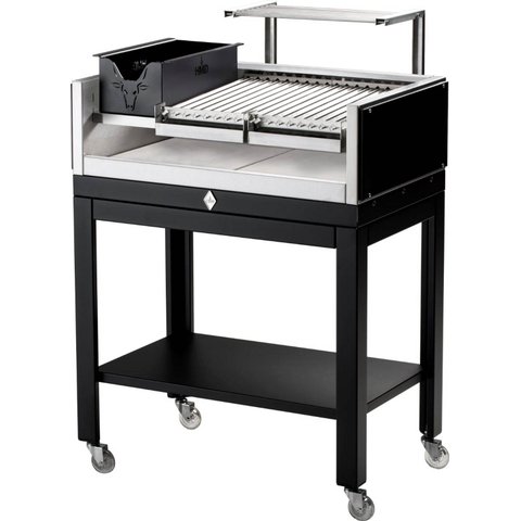 Parrilla Com Base Rodízios Grelha Argentina + Descanso HMD
