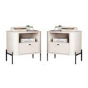 Ver imagem 1 de Conjunto Mesa de Cabeceira Malta Off White Preto