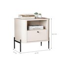 Ver imagem 2 de Conjunto Mesa de Cabeceira Malta Off White Preto
