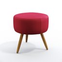 Ver imagem 3 de Kit 2 Poltronas Orion Bordada com Puff Solar Suede Vermelho Aradecor