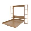 Ver imagem 5 de Cama Casal Articulada com Estante 8 Prateleiras e 2 Nichos Amêndoa Tecno Mobili
