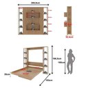 Ver imagem 2 de Cama Casal Articulada com Estante 8 Prateleiras e 2 Nichos Amêndoa Tecno Mobili