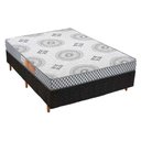 Ver imagem 1 de Cama Box Casal: Colchão Espuma Polar Pérola + Base CRC Suede Black(138x188)