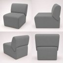 Ver imagem 6 de Poltrona Decorativa Zoe Orgânica para Sala Recepção Hall Moderna Minimalista Luxo Linho Premium Easy