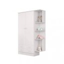 Ver imagem 1 de Guarda-roupa Infantil com Nichos Doce Sonho 2 Portas 2 Gavetas Branco Qmovi 1395 106