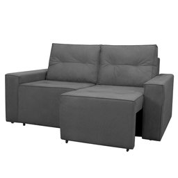 Sofá Retrátil Polo 1,80m Confortavel para Sala Suede Herrero:cinza - 9
