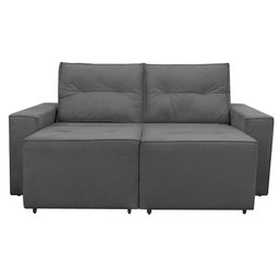 Sofá Retrátil Polo 1,80m Confortavel para Sala Suede Herrero:cinza - 8