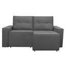 Ver imagem 7 de Sofá Retrátil Polo 1,80m Confortavel para Sala Suede Herrero:cinza