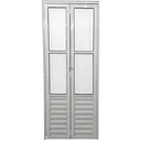 Ver imagem 1 de Porta de Aluminio Camarão Palheta Vidro Mini Boreal com Trinco Linha Premium:2,10 X 0,90/direita/bra