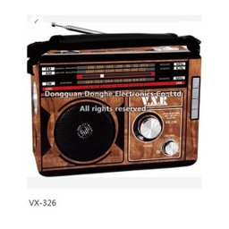 Caixa de Som Bluetooth Rádio Am FM Sw MP3 Estilo Antigo com USB Sd Lanterna Retro Vintage - 2