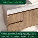 Ver mais imagens de Conjunto Nicole 78 cm com Lavatório e Espelheira - Fabribam Gabinetes
