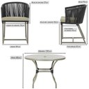 Ver imagem 2 de Mesa e 6 Cadeiras de Jantar Noronha Fendi E7 Trama Original Preto