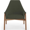 Ver imagem 3 de Kit 02 Poltronas Decorativa Sakura L02 Linho Verde Musgo - Lyam Decor