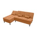 Ver imagem 4 de Sofá Cama Chaise Versátil 3 Lugares Boucle:boucle Mostarda
