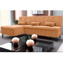 Ver imagem 1 de Sofá Cama Chaise Versátil 3 Lugares Boucle:boucle Mostarda
