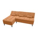 Ver imagem 5 de Sofá Cama Chaise Versátil 3 Lugares Boucle:boucle Mostarda