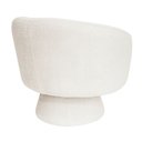 Ver imagem 7 de Kit Poltrona Giratória Solis com Puff Bouclé Off White - Sallar Home