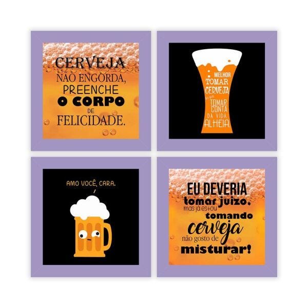 Quadro Decorativo Monaliza Bebendo Cerveja - Datela - Quadro