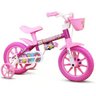 Bicicletinha Infantil Menina Aro 12 Flower Nathor + Capacete - 3
