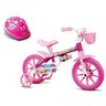 Bicicletinha Infantil Menina Aro 12 Flower Nathor + Capacete - 1