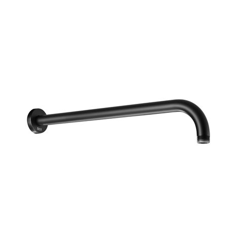 Braço para Chuveiro de Parede Redondo 40cm Matte Black Roca