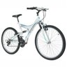 Bicicleta Full Suspension Kanguru 18 Velocidades Aro 26 Branco Polimet 7002 - 2