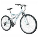 Ver imagem 2 de Bicicleta Full Suspension Kanguru 18 Velocidades Aro 26 Branco Polimet 7002