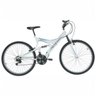 Bicicleta Full Suspension Kanguru 18 Velocidades Aro 26 Branco Polimet 7002 - 1