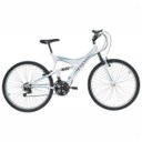 Ver imagem 1 de Bicicleta Full Suspension Kanguru 18 Velocidades Aro 26 Branco Polimet 7002