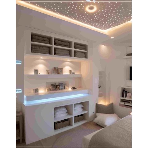 Kit Teto Iluminação Céu Estrelado Fibra Ótica 300 Pontos Mix