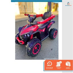 Mini Quadriciclo Infantil Passeio com Empurrador Luz e Som Vermelho - 5