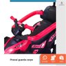 Mini Quadriciclo Infantil Passeio com Empurrador Luz e Som Vermelho - 3