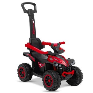 Mini Quadriciclo Infantil Passeio com Empurrador Luz e Som Vermelho