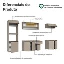 Ver imagem 4 de Armário de Cozinha Completa 260 Cm Suspenso Nice Madesa 14 Crema
