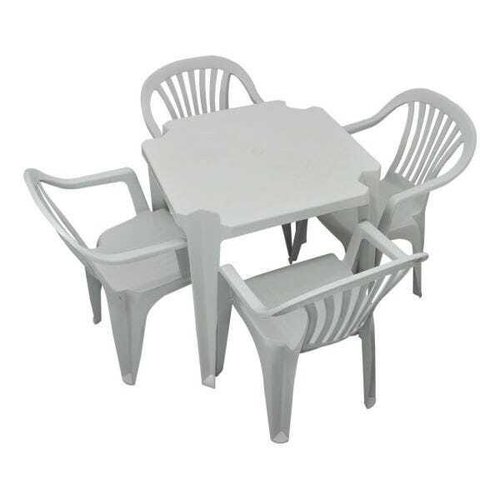 Conjunto de Mesa + 4 Cadeiras Plástico Tramontina