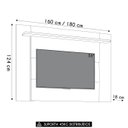 Ver imagem 4 de Painel Tv 55 Pol Extensível até 180cm Lana Nature/off Flex L06 - Mpozenato