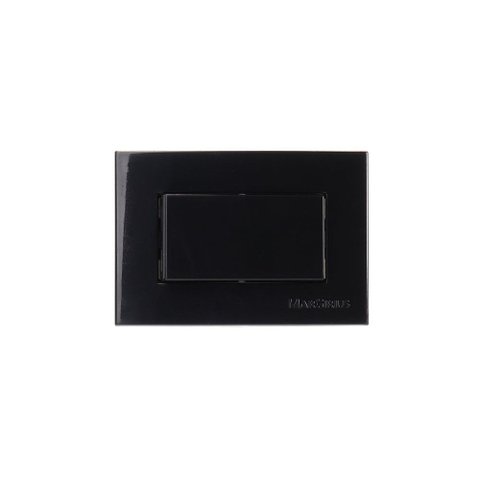 Placa para Móveis 65x45 com Interruptor Paralelo Margirius Sleek 10a Preto Ebony