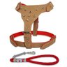 Coleira Peitoral para Pitbull Rottweiler peitoral de couro Tophub - Marrom - M - 1