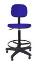 Ver imagem 2 de Cadeira Caixa Secretaria Bolt - Couro Sintetico Corano - Azul