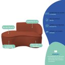 Ver imagem 6 de Kit Divã Recamier Orgânico Marrocos 150cm Lado Esquerdo e 2 Poltronas Amore Bouclé