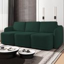 Ver imagem 2 de Sofá Cama Casal para Sala 276cm Polska K04 Veludo Verde - Mpozenato