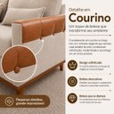 Ver imagem 7 de Sofá Cama Casal Duo 3 Lugares 2,09m Linho com USB e Courino - Bege