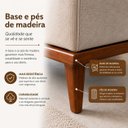 Ver imagem 6 de Sofá Cama Casal Duo 3 Lugares 2,09m Linho com USB e Courino - Bege