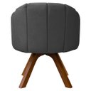 Ver imagem 4 de Poltrona Decorativa Orgânica Flora Base Giratória Bouclê - Sofa Store:bouclê Cinza Grafite
