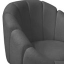 Ver imagem 5 de Poltrona Decorativa Orgânica Flora Base Giratória Bouclê - Sofa Store:bouclê Cinza Grafite