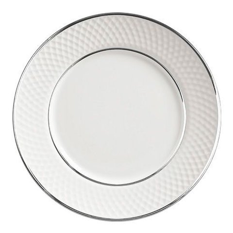 Sousplat Relevo Silver Filete Ouro 34 Cm Cerâmica Alleanza