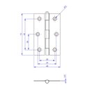 Ver imagem 2 de Kit 24 Dobradiça Preta Porta / Janela Pino Solto Real 3"